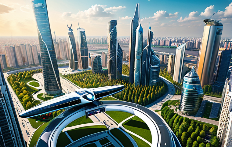 Cityscape with Flying Taxis**
"A futuristic Moscow cityscape with sleek, electric flying taxis soaring between modern skyscrapers, fully clothed passengers visible inside. The scene is bustling with activity, but also shows green spaces and parks. Style: concept art, vibrant colors, high detail, safe for work, appropriate content, fully clothed, professional."
**