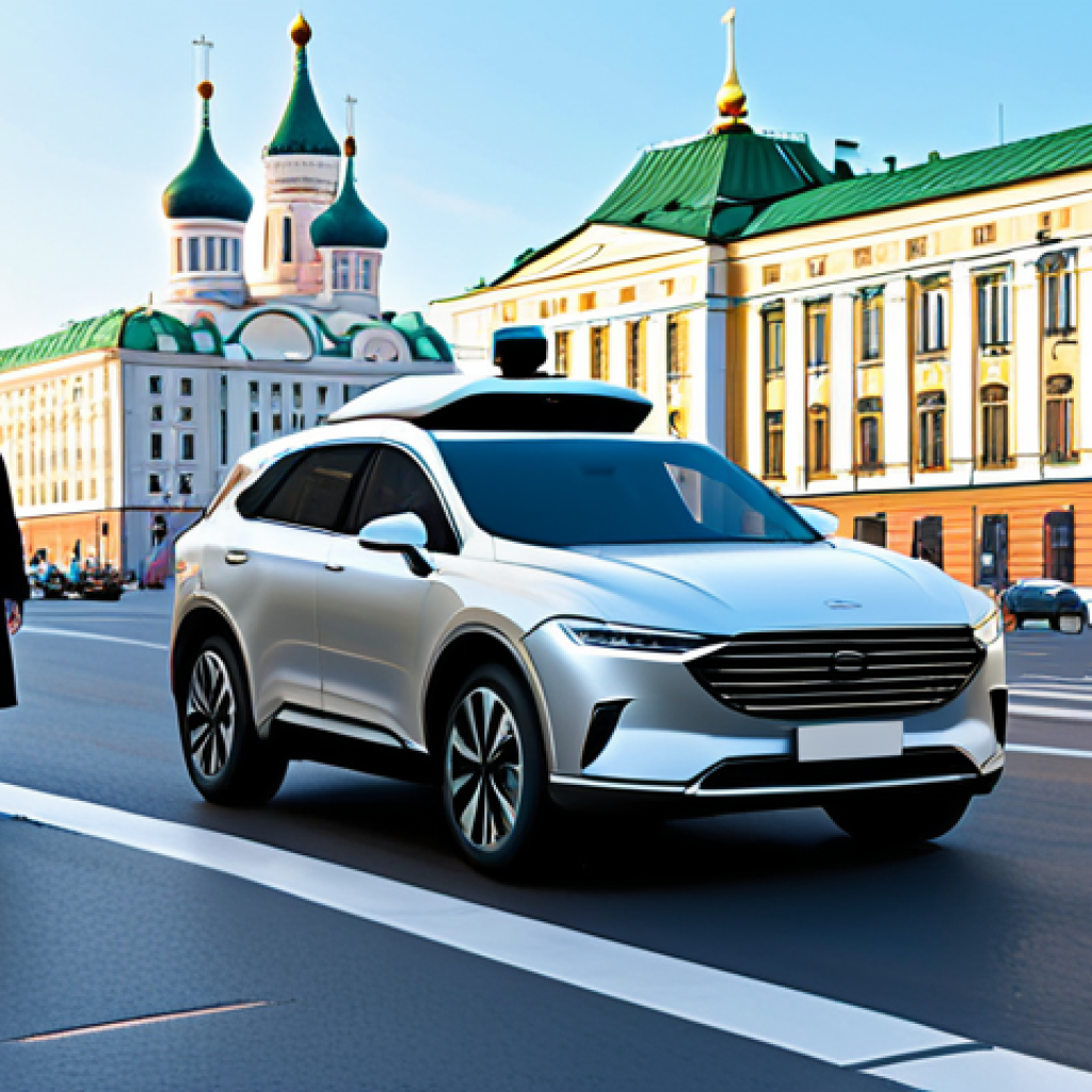 Autonomous Vehicle Liability**
"A futuristic, self-driving car stopped at a crosswalk in Moscow, with pedestrians safely crossing. Focus on the car's sensors and advanced technology. Background shows modern Russian architecture. Fully clothed pedestrians, appropriate attire, safe for work, professional concept art, perfect anatomy, correct proportions, natural pose, high quality, well-formed hands, proper finger count, natural body proportions, daytime, clear weather."
**